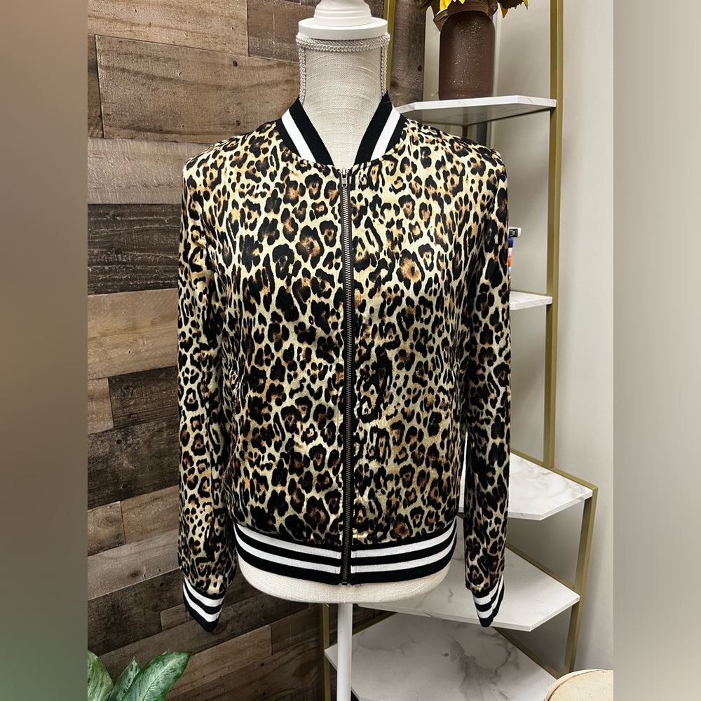 Peyton Jenson Leopard Print Bomber